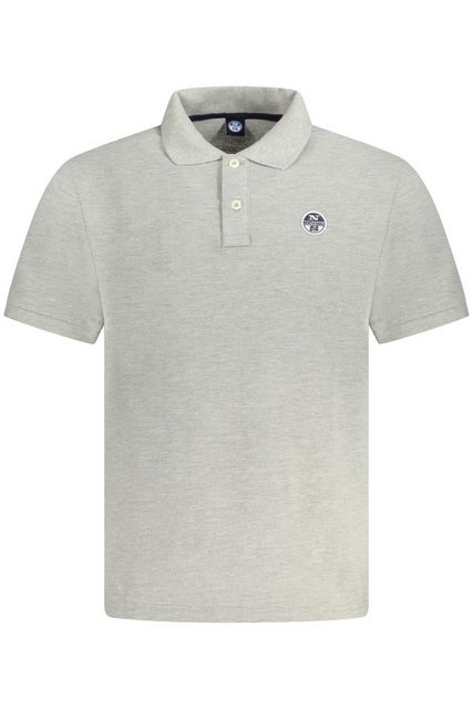 North Sails Poloshirt Graues Herren Kurzarm-Poloshirt mit Logo und günstig online kaufen