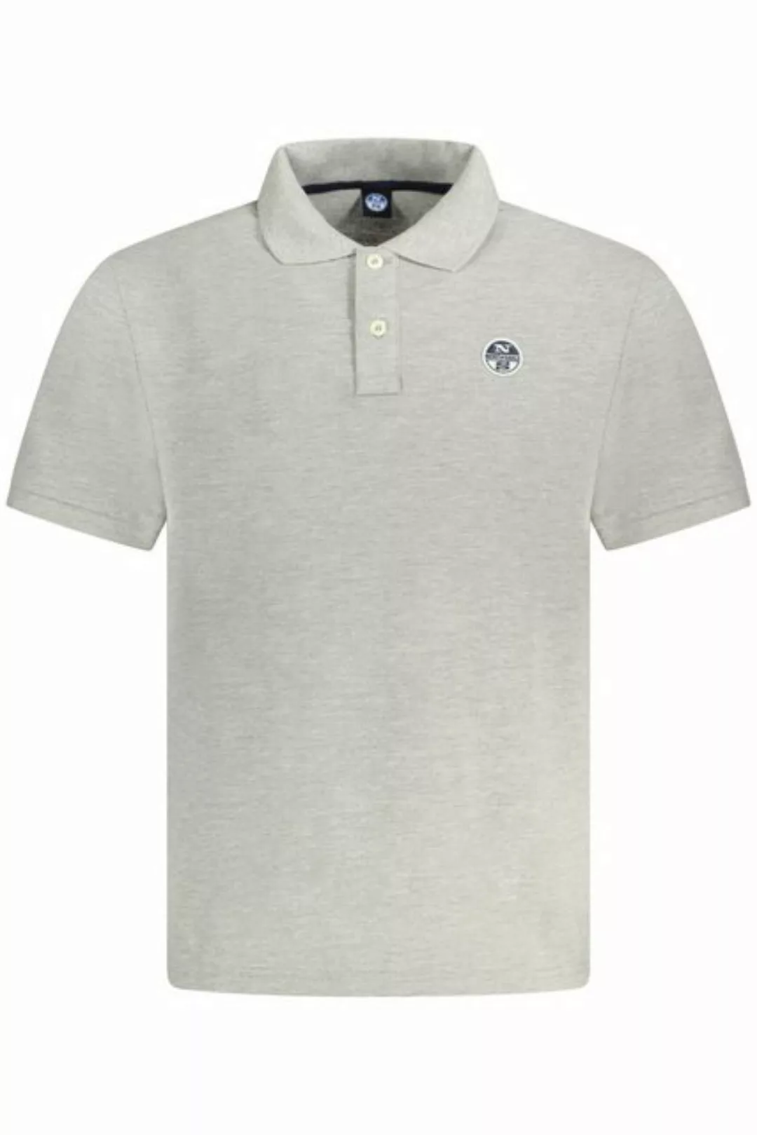 North Sails Poloshirt Graues Herren Kurzarm-Poloshirt mit Logo und günstig online kaufen