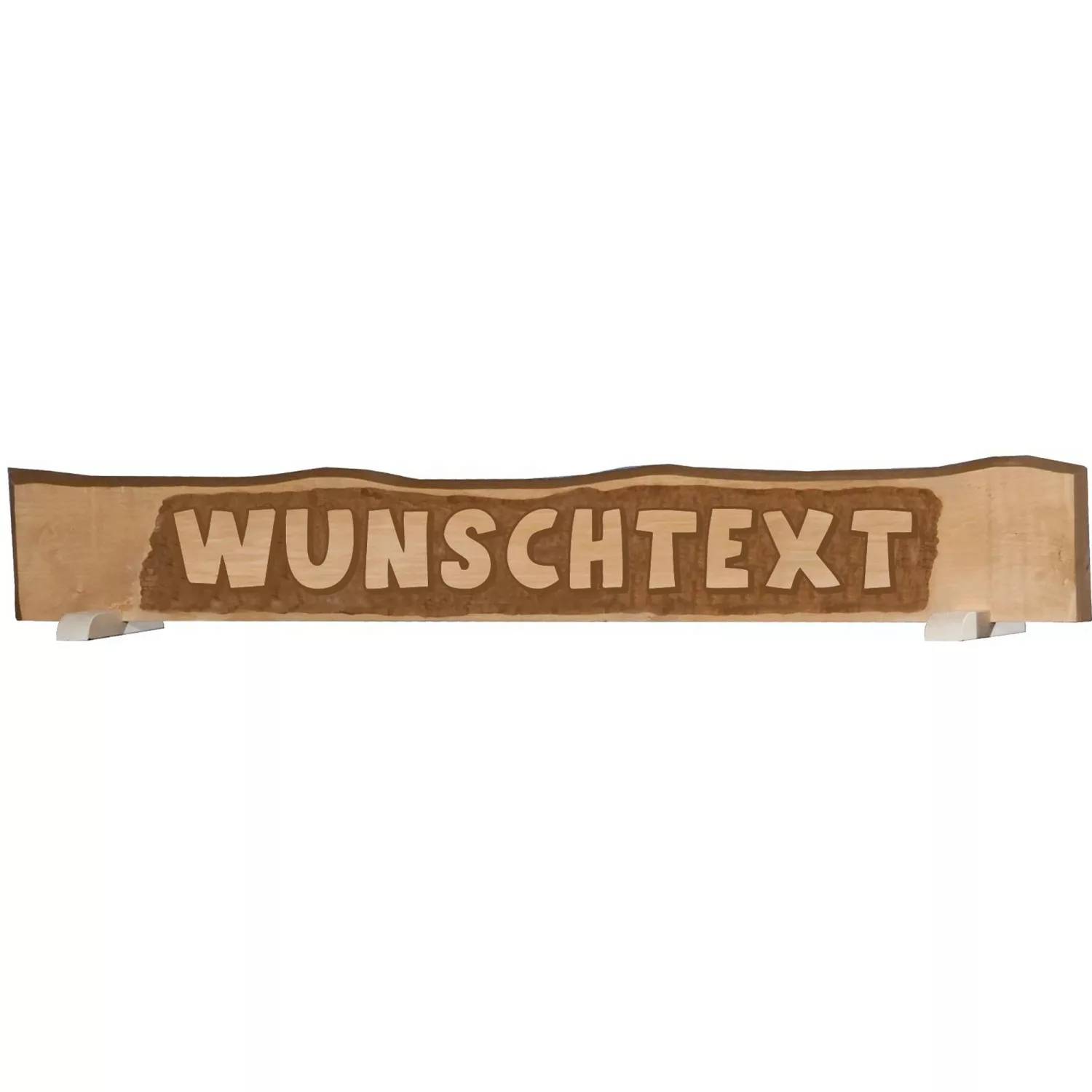 Massivholzschild mit individuellem Text bis zu 12 Buchstaben günstig online kaufen