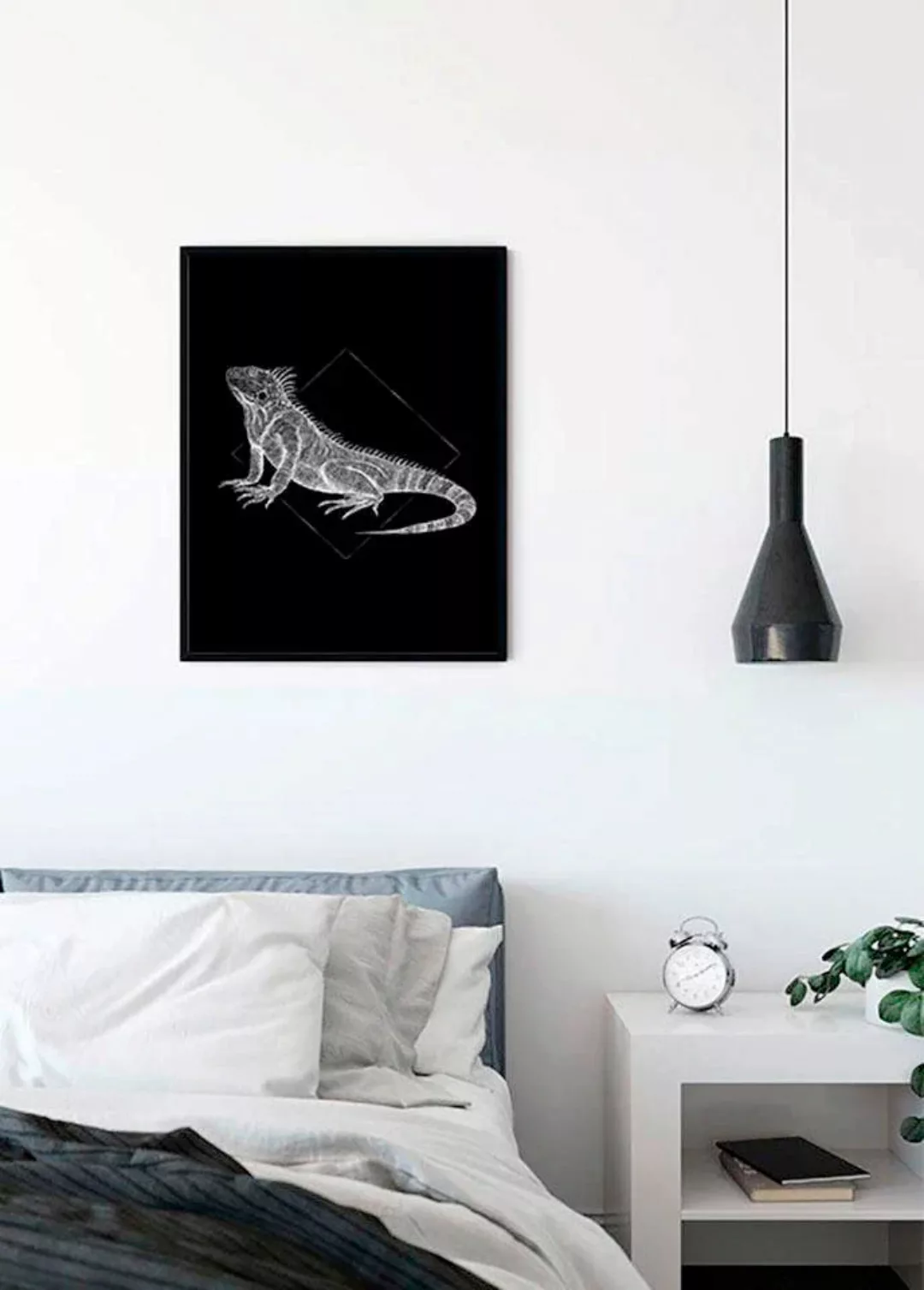 Komar Poster »Iguana Black«, Tiere, (1 St.) günstig online kaufen