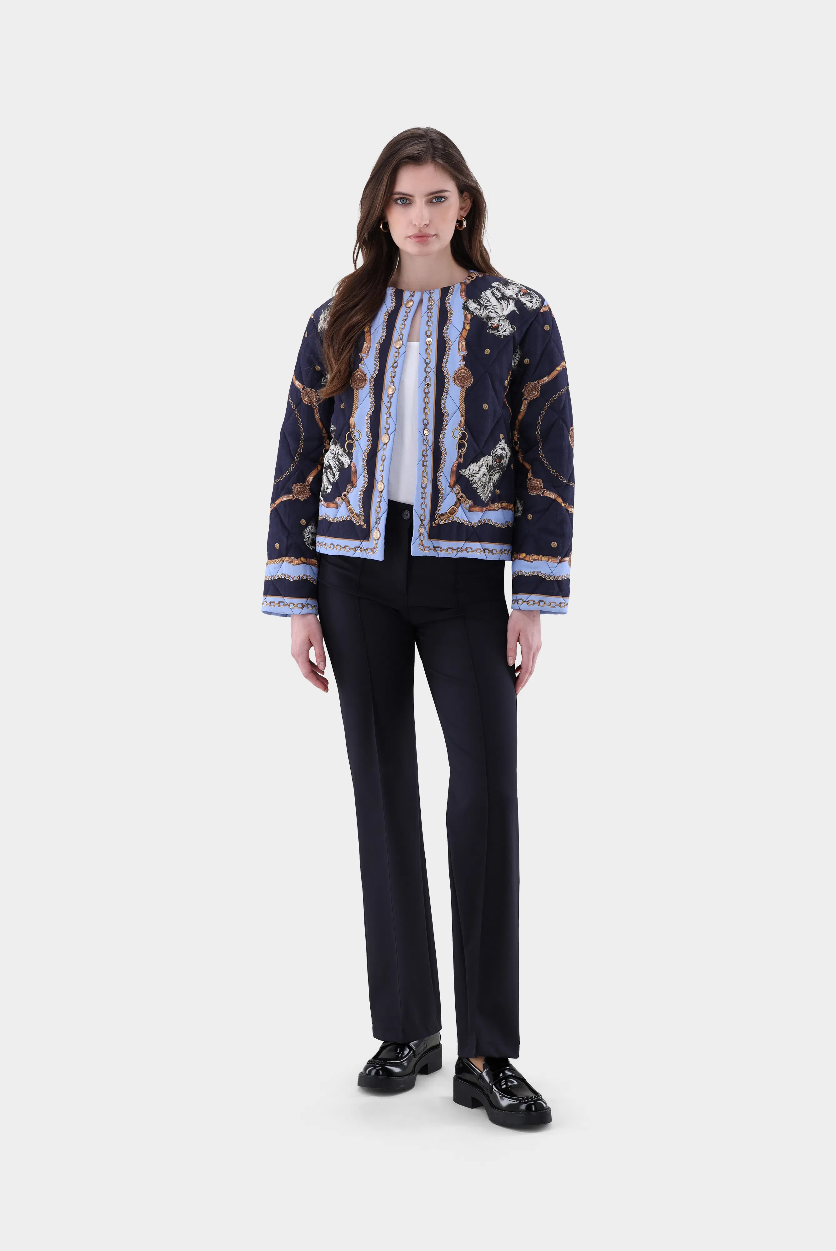 Steppjacke mit platziertem Druck günstig online kaufen