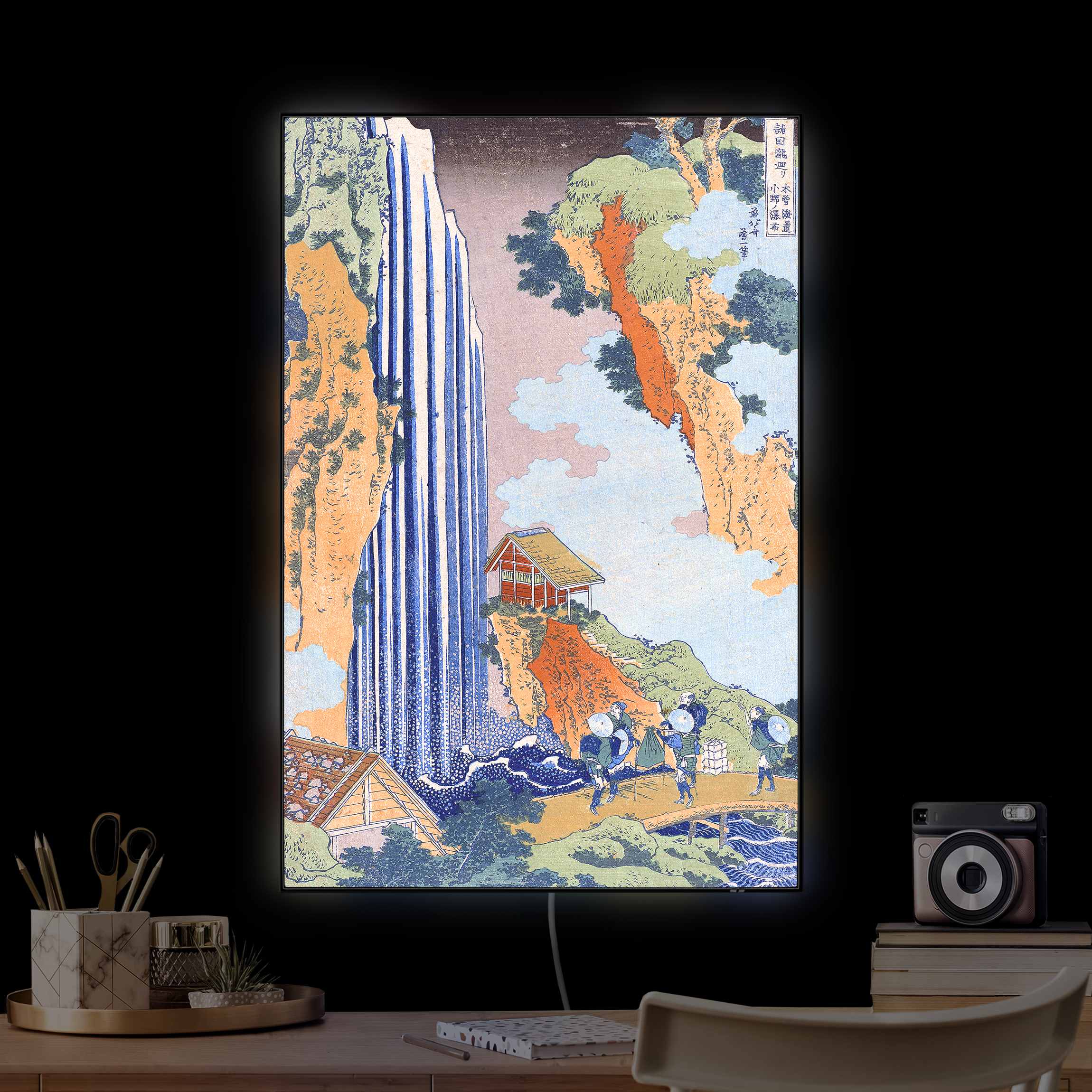 LED-Wechselbild Katsushika Hokusai - Ono Wasserfall günstig online kaufen