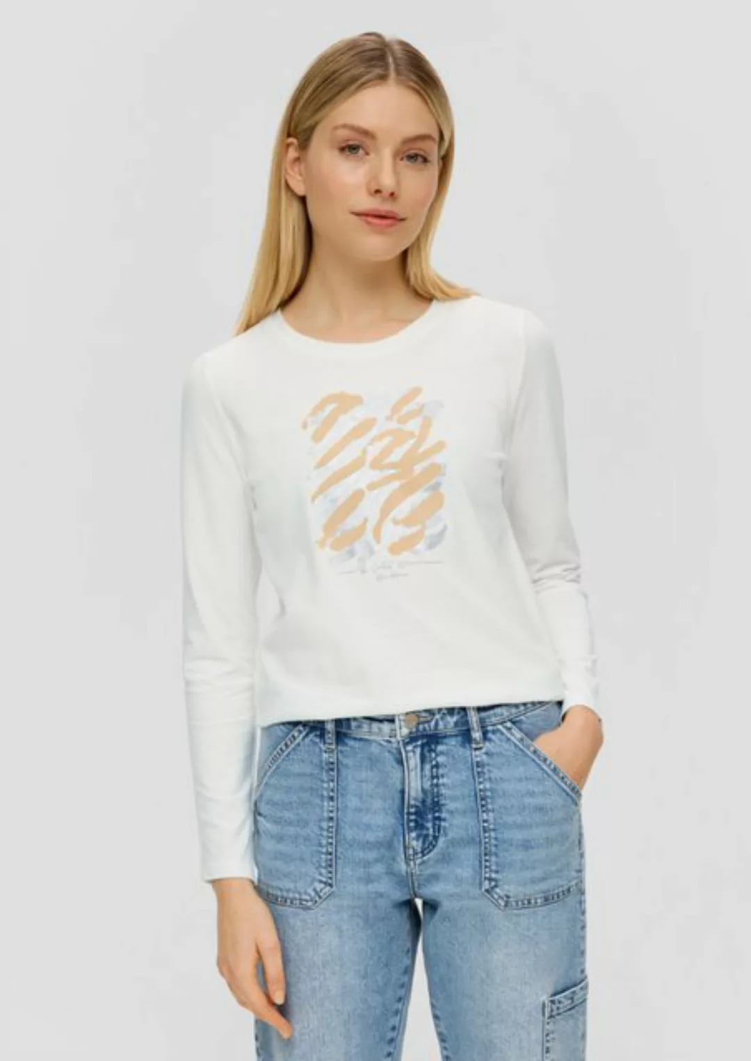 s.Oliver Langarmshirt Longsleeve mit Effektprint günstig online kaufen