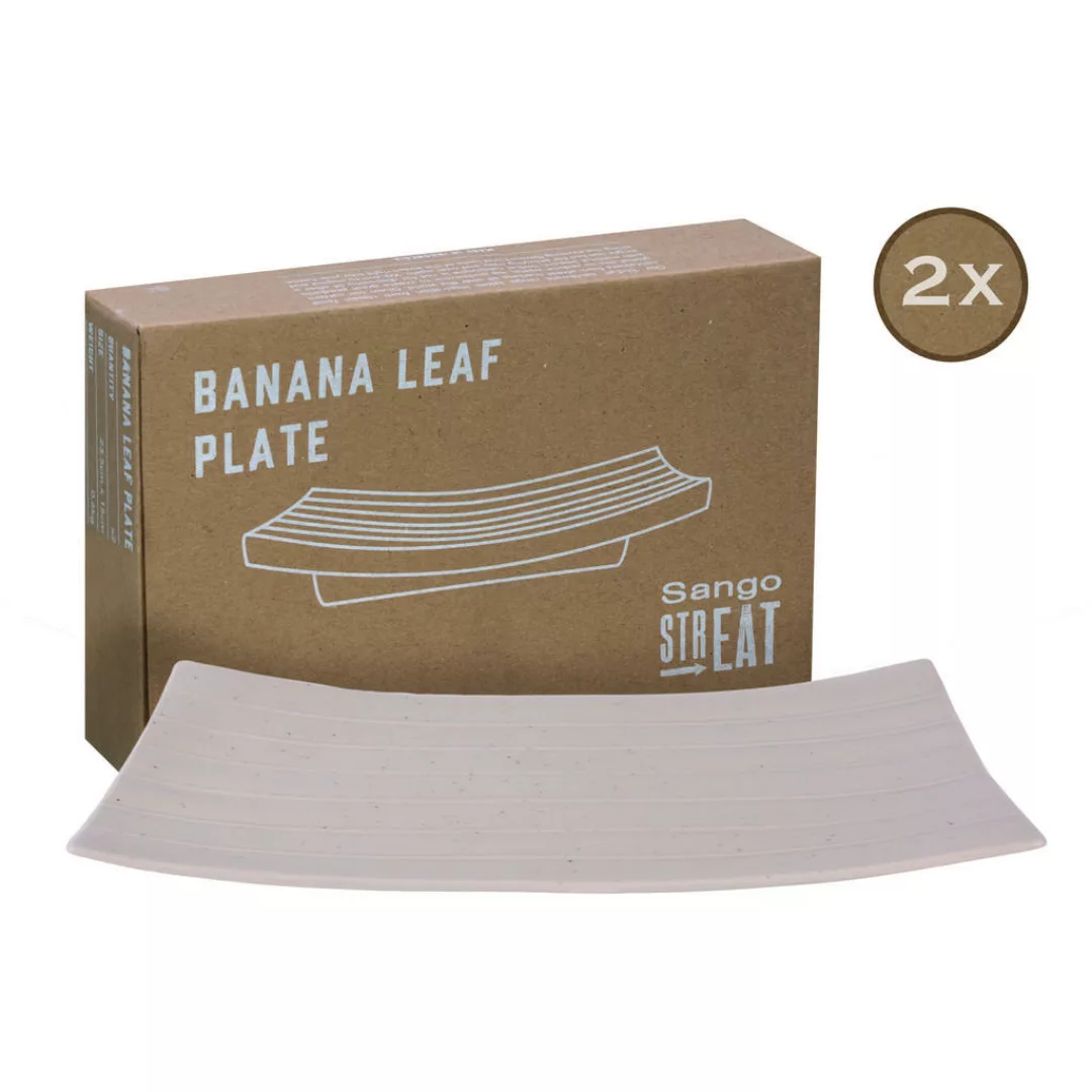 CreaTable Servierset Streat Banana Leaf creme Steinzeug günstig online kaufen