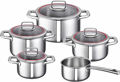 SCHULTE-UFER Topf-Set »Valentina«, Edelstahl-Aluminium, (Set, 9 tlg., Brate günstig online kaufen