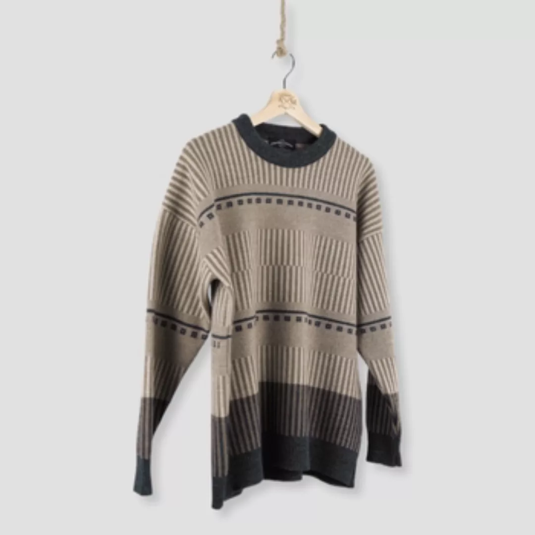 Armazém Das Malhas  Pullover ARMAZÉM DAS MALHAS Jacquard Knit - Grey günstig online kaufen