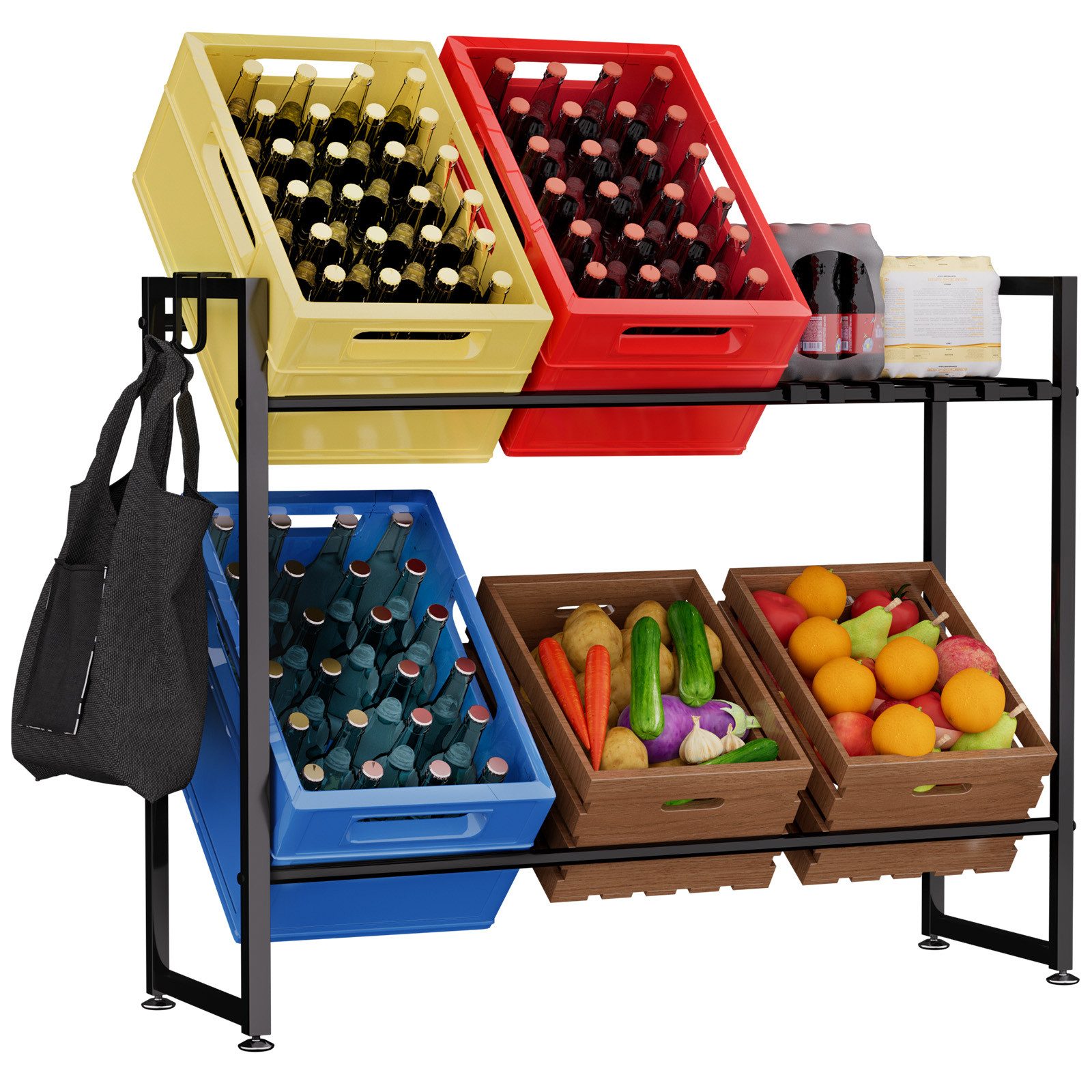 Yorbay Flaschenregal für 6 Kisten 104*32*82cm günstig online kaufen