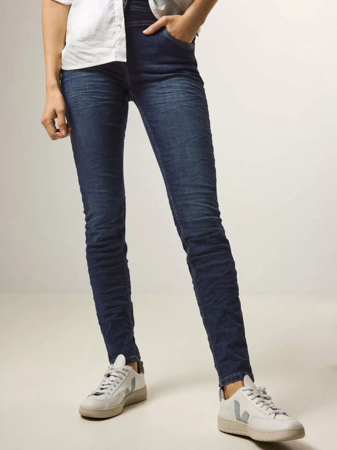 Cecil Slim-fit-Jeans in blauer Waschung günstig online kaufen