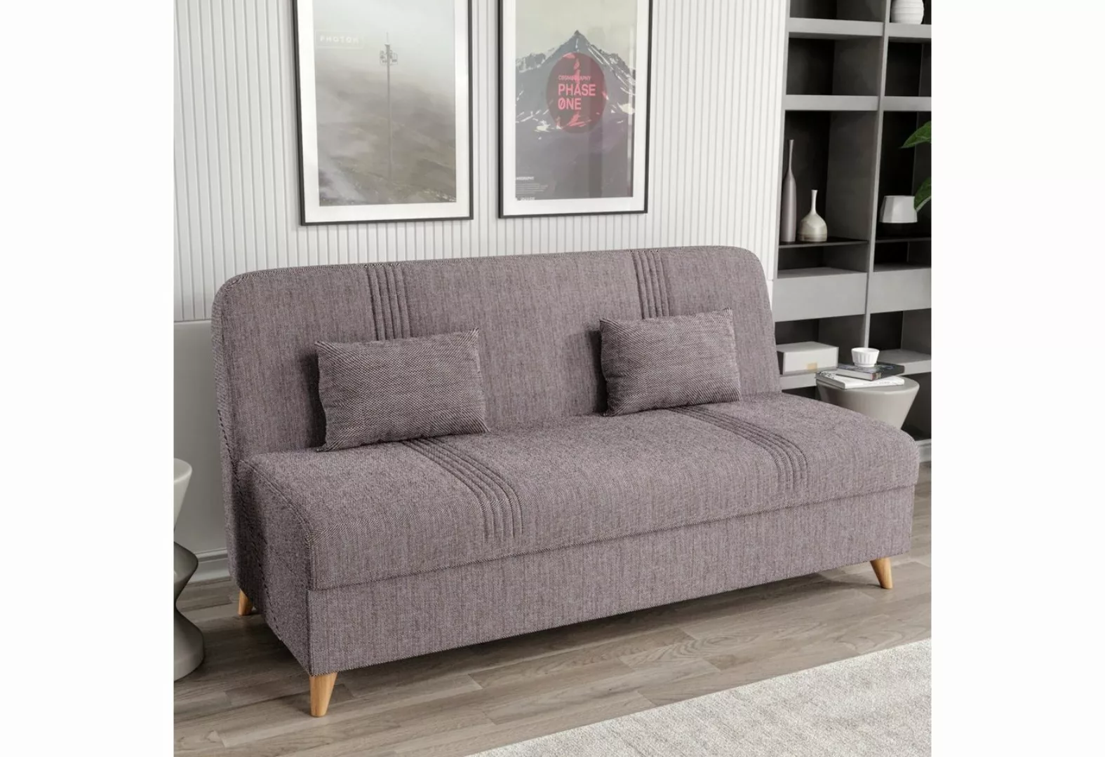 Gozos Sofa Gozos Murcia Series 3 Sitzer Sofa, Bettfunktion Leinenoptikstoff günstig online kaufen