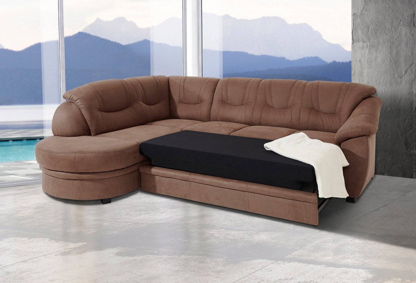 sit&more Ecksofa "Savoni L-Form", wahlweise mit Bettfunktion günstig online kaufen