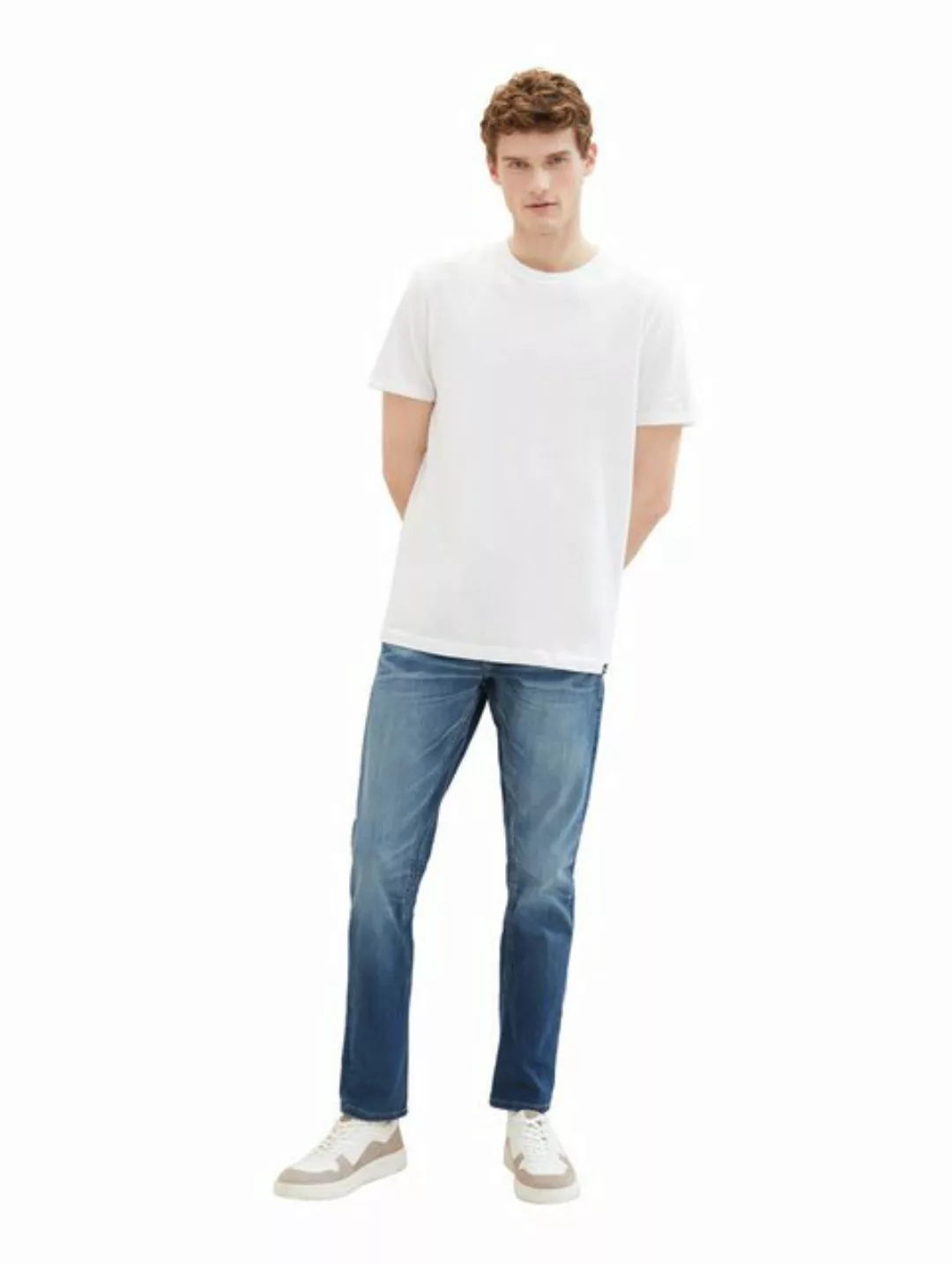 TOM TAILOR 5-Pocket-Jeans Regular Tapered Jeans mit recycelter Baumwolle günstig online kaufen