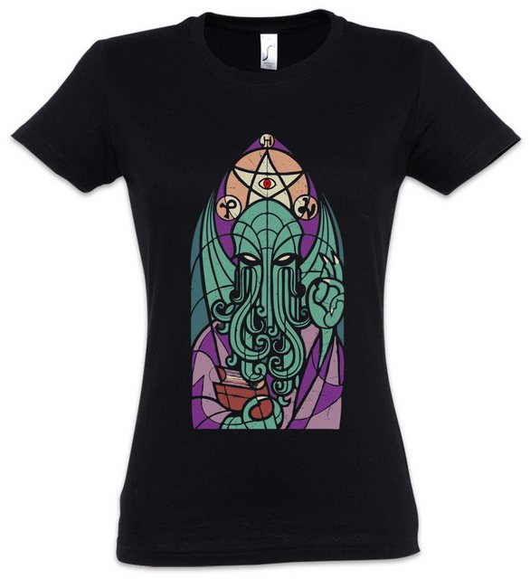 Urban Backwoods Print-Shirt Church Of Cthulhu Damen T-Shirt Miskatonic Love günstig online kaufen