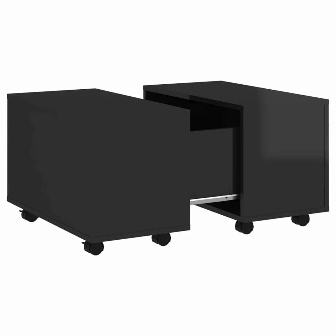 Couchtisch Hochglanz-schwarz 60x60x38 Cm Spanplatte günstig online kaufen