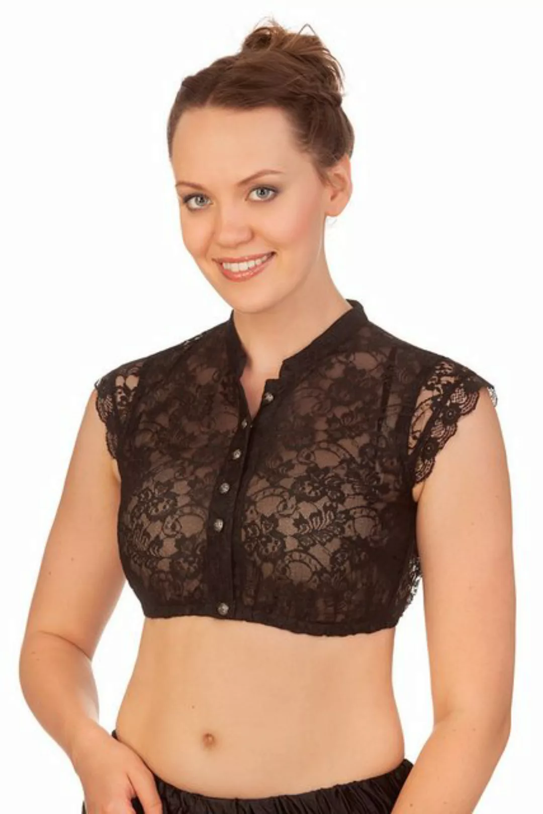 MarJo Dirndlbluse Dirndlbluse - DELROSE-EVA - offweiß, schwarz günstig online kaufen