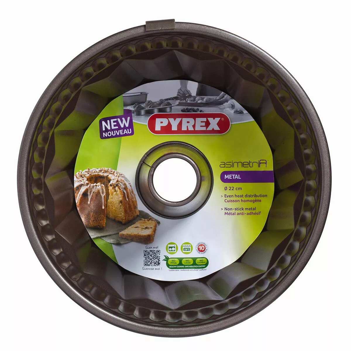 Backform Pyrex Asimetria Ring Schwarz Metall 22 Cm (6 Stück) günstig online kaufen