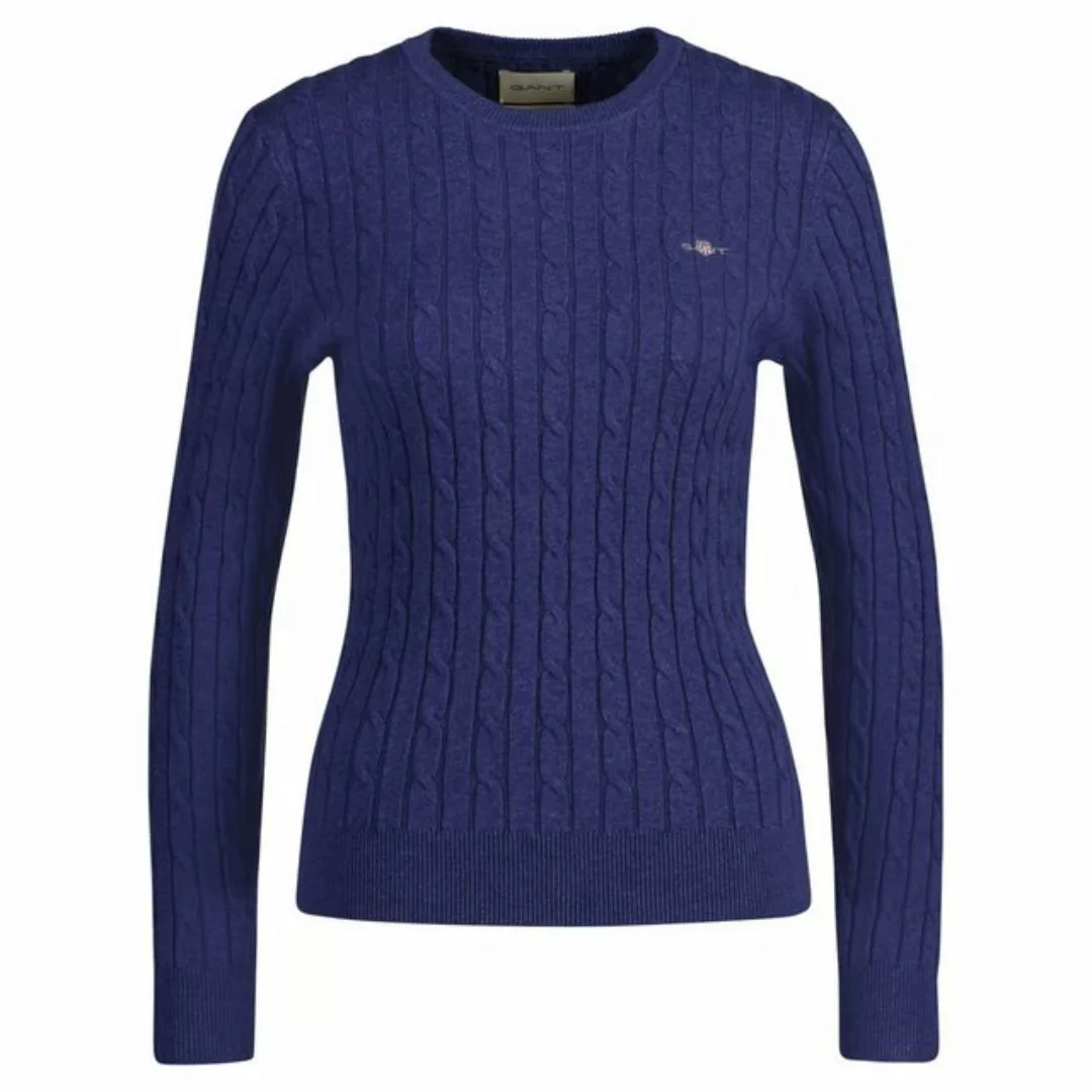 Gant Rundhalspullover STRETCH COTTON CABLE C-NECK günstig online kaufen