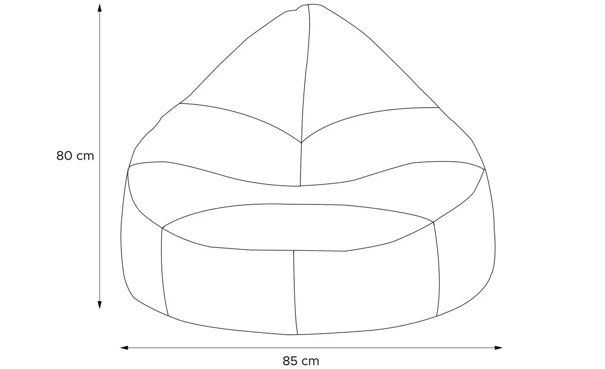 KONSIMO Sitzsack   ¦ creme ¦ Maße (cm): B: 85 H: 80 Polstermöbel > Hocker > günstig online kaufen