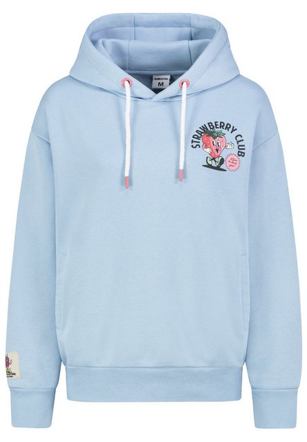 SUBLEVEL Hoodie Kapuzenpullover mit Frucht-Motiv und Schriftzug Sweat Fruit günstig online kaufen