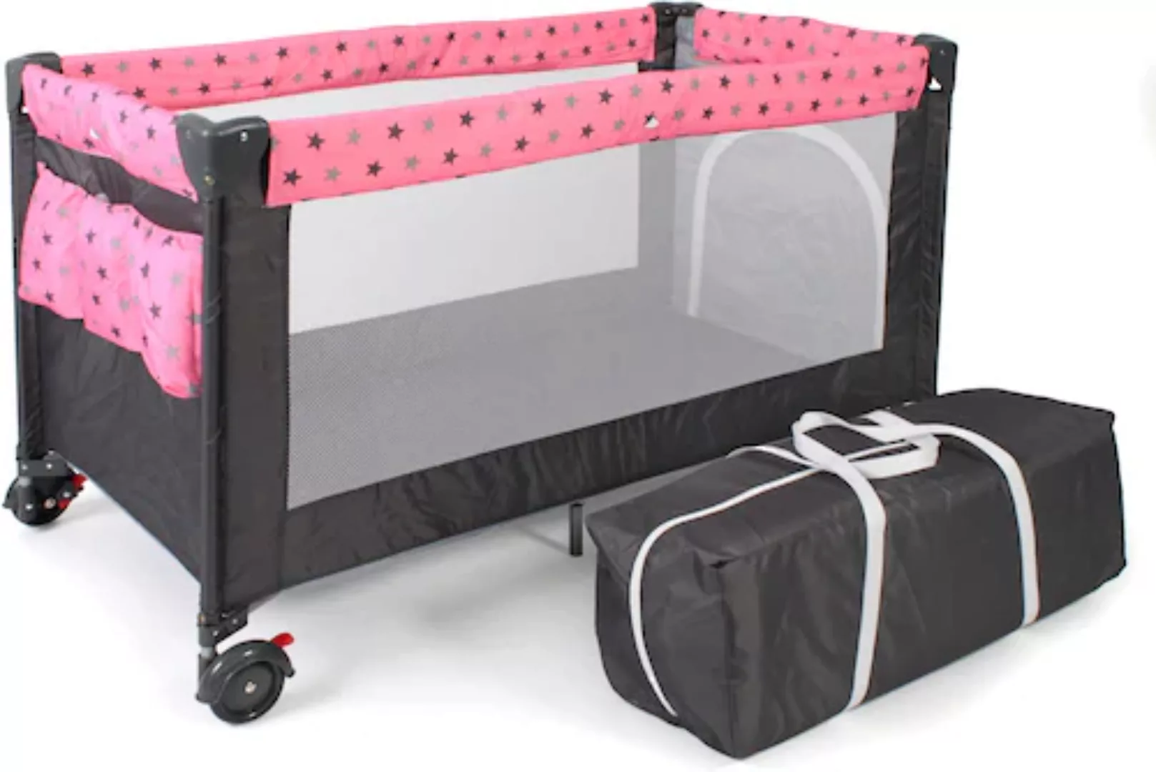 CHIC4BABY Baby-Reisebett »Luxus, Sternchen grau« günstig online kaufen