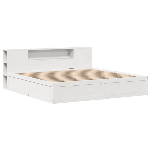 vidaXL Bett Massivholzbett ohne Matratze Weiß 180x200 cm Kiefernholz günstig online kaufen