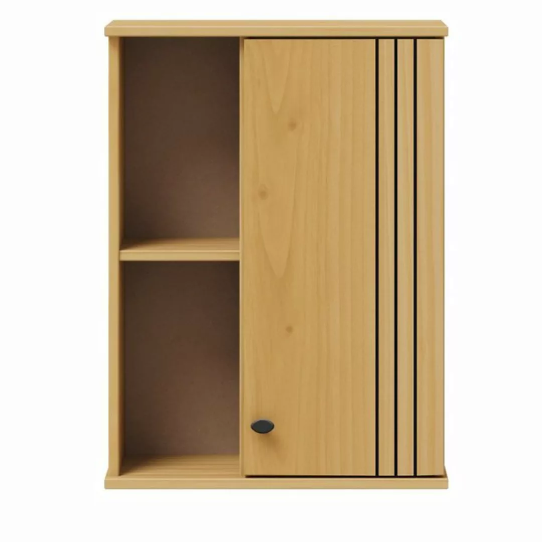 Woodroom Hängeschrank Sevilla Wandregal mit Türen Kiefer eichefarbig lackie günstig online kaufen