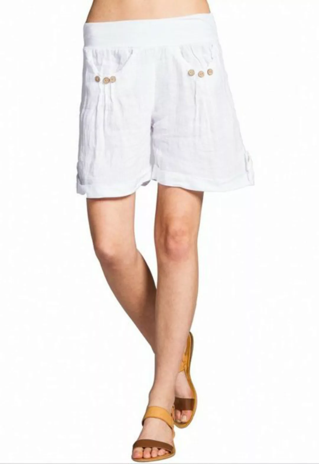 Caspar Shorts BST002 Damen Leinen Shorts günstig online kaufen