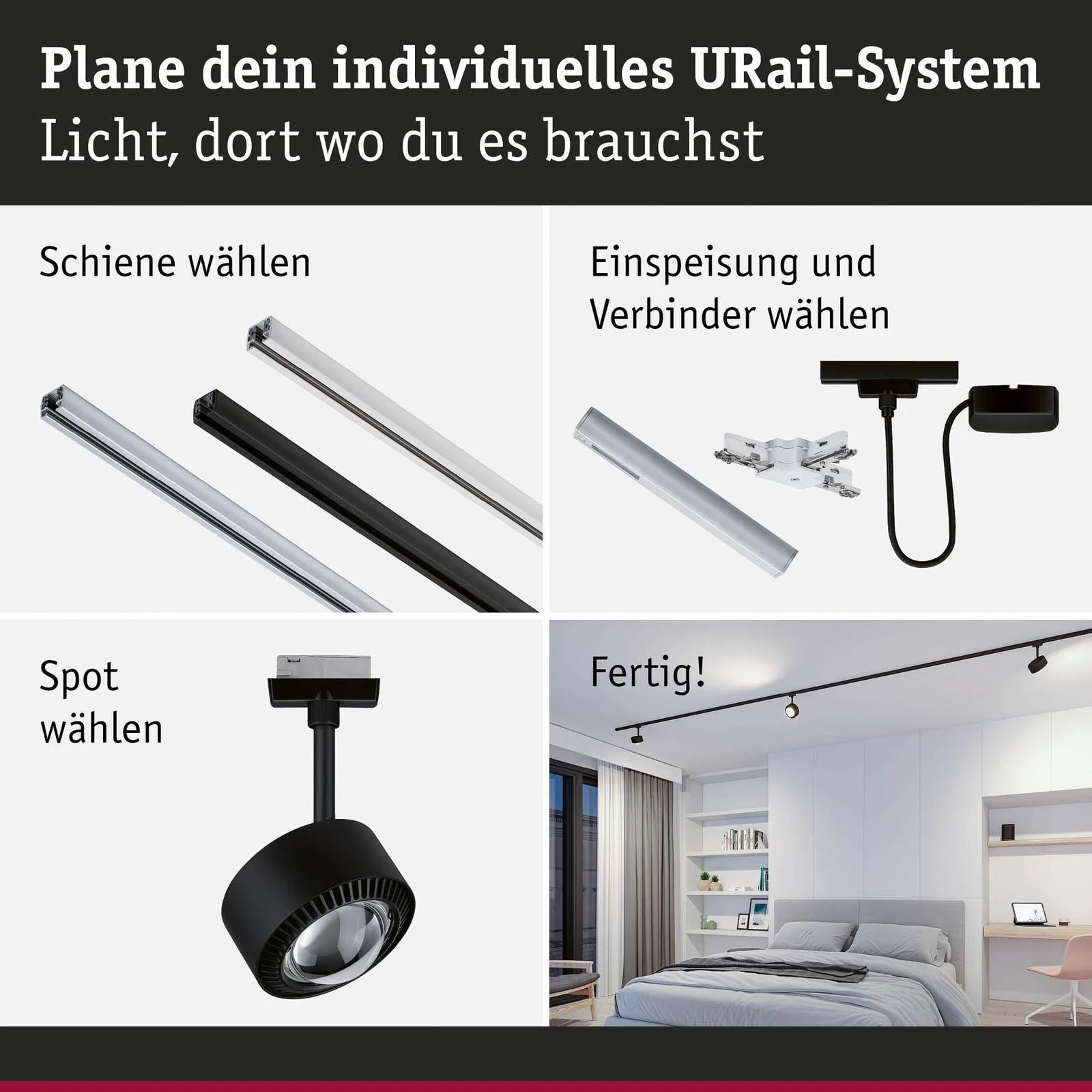 Paulmann URail Aldan LED-Spot, schwarz matt, Metall, CCT günstig online kaufen