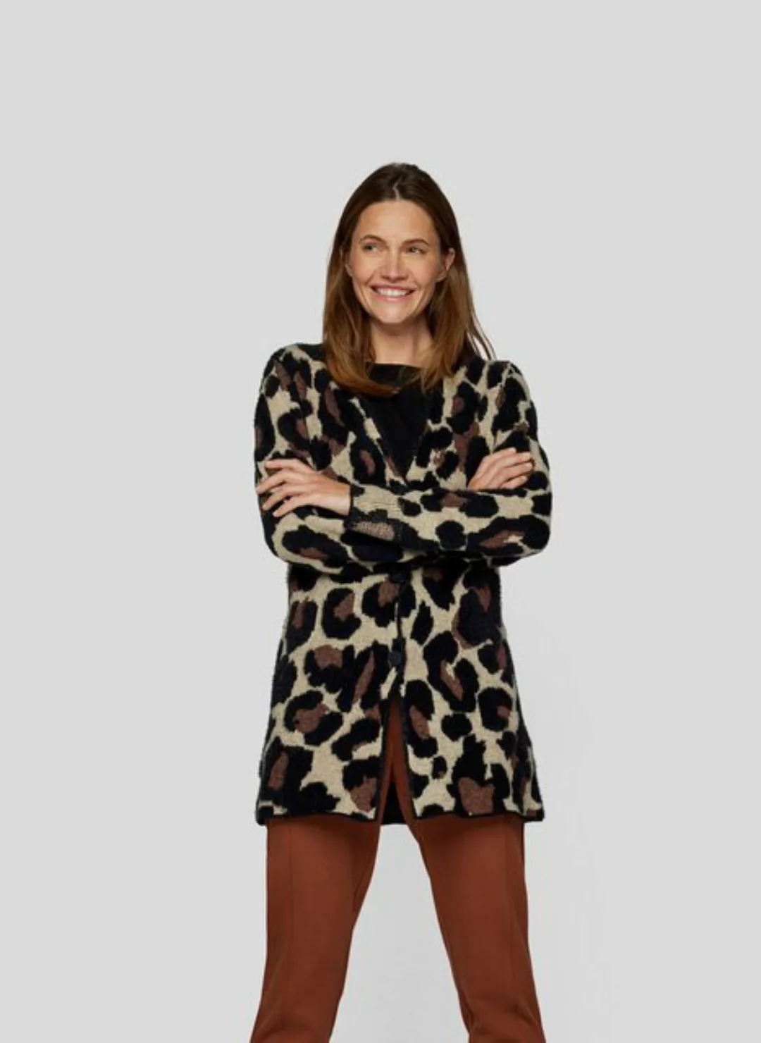 Rabe Strickjacke RABE Cardigan im Leopardenmuster günstig online kaufen