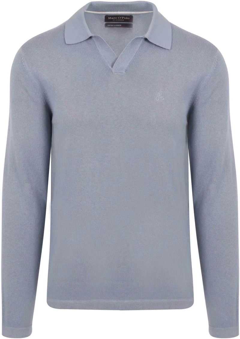 Marc O'Polo Longsleeve Poloshirt Riva Hellblau - Größe XL günstig online kaufen