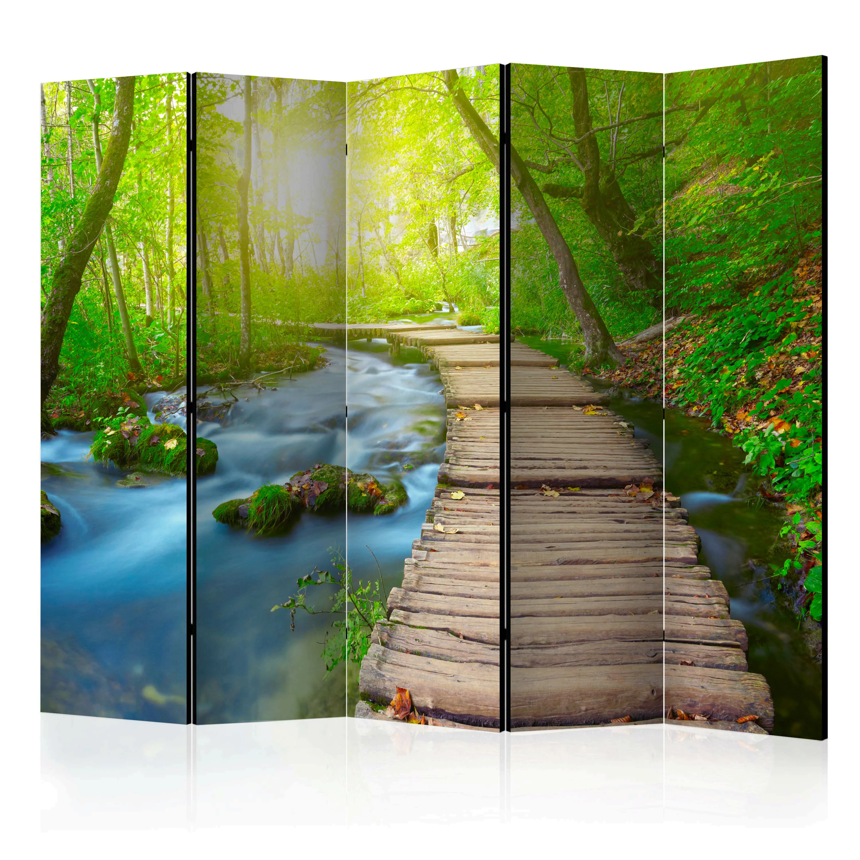 5-teiliges Paravent - Green Forest Ii [room Dividers] günstig online kaufen