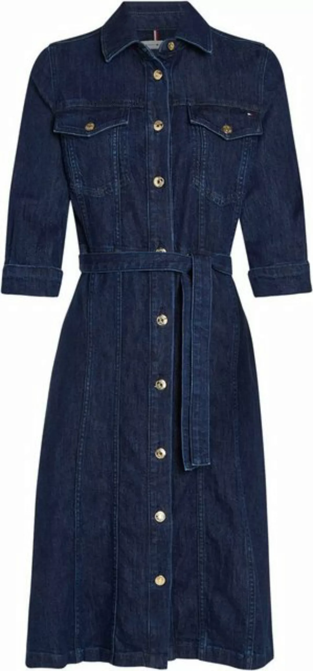 Tommy Hilfiger Jeanskleid DNM LS MIDI BELTED DRESS CLER mit Gürtel günstig online kaufen