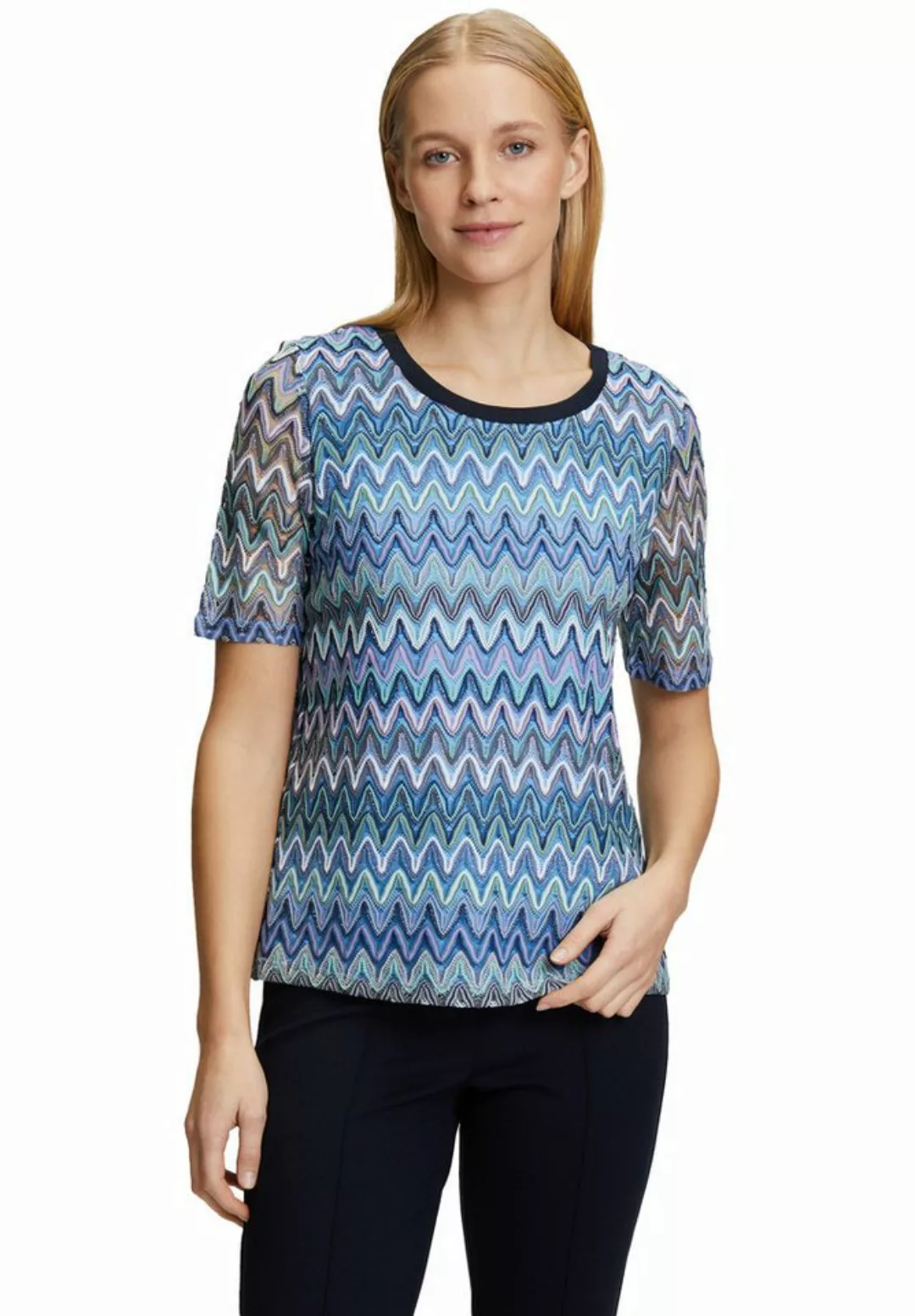 Betty Barclay Kurzarmshirt Betty Barclay Spitzenshirt mit Rippbündchen (1-t günstig online kaufen