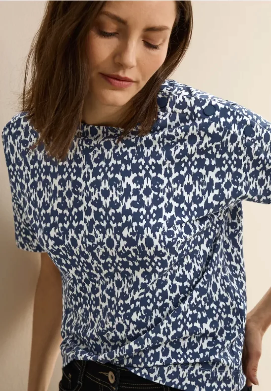 Cecil Print-Shirt, mit Minimal Muster günstig online kaufen