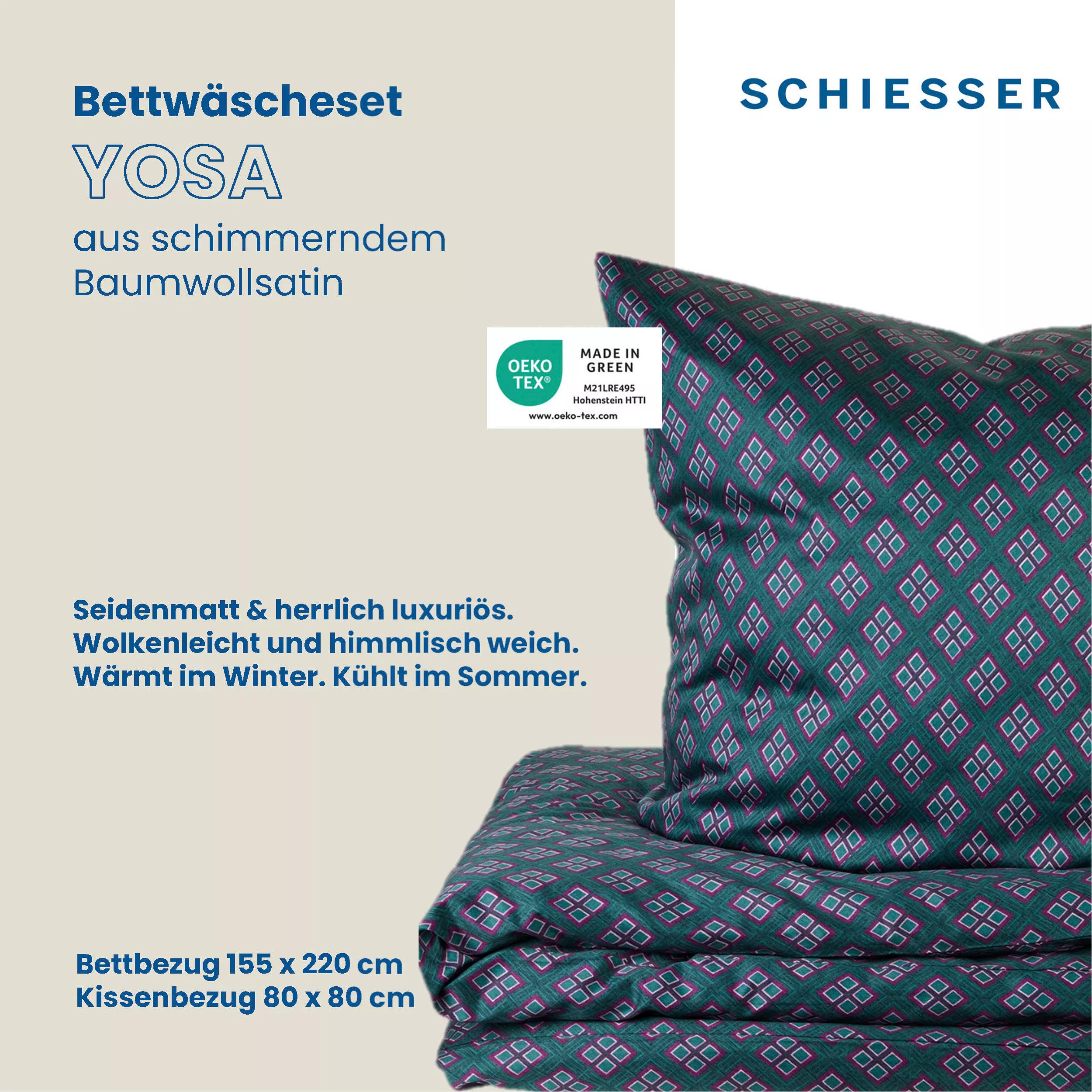 Schiesser Wendebettwäsche »Yosa«, (2 tlg.) günstig online kaufen