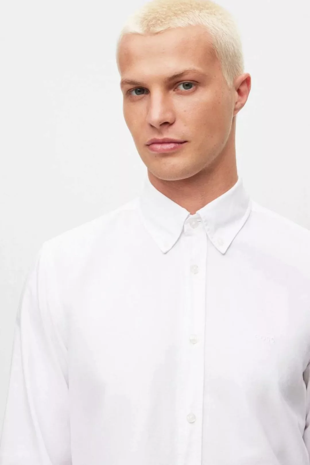 BOSS Relegant Hemd Leinen Weiß - Größe L günstig online kaufen