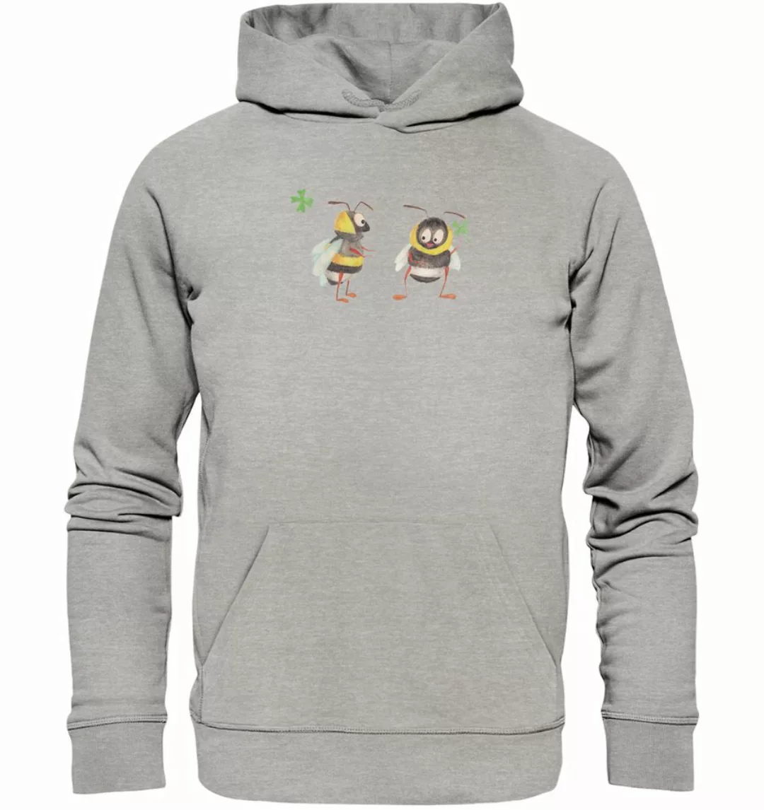 Mr. & Mrs. Panda Hoodie Größe XL Hummeln Kleeblatt - Heather Grey - Geschen günstig online kaufen