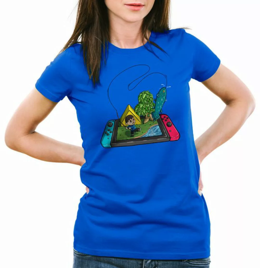 style3 T-Shirt Crossing Fisch switch animal videospiel horizons günstig online kaufen