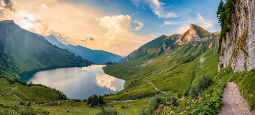 Bönninghoff Leinwandbild, Berge-Landschaft-See-Seebilder-Natur, (1 St.) günstig online kaufen
