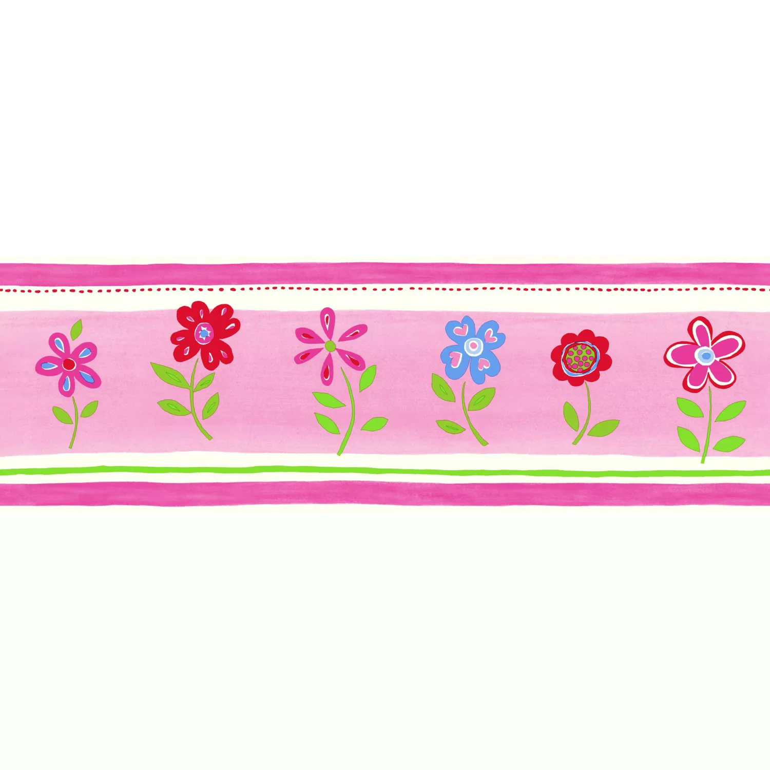 ESTAhome Tapetenbordüre Blumen Rosa 17,06 cm x 5 m 177303 günstig online kaufen