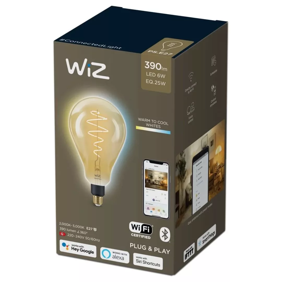 WiZ LED Smart Leuchtmittel in Amber 6W E27 A160 390lm günstig online kaufen