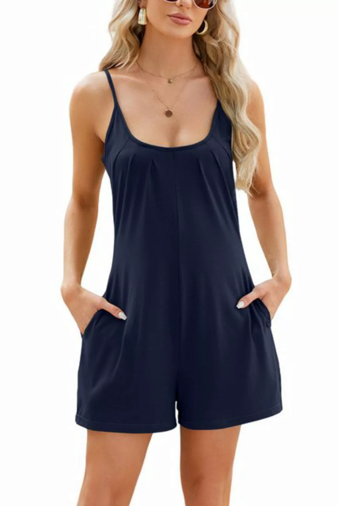 B.X Sommerkleid Einfarbiges, rückenfreies One-Shoulder-Jumpsuit-Cocktail-Ab günstig online kaufen