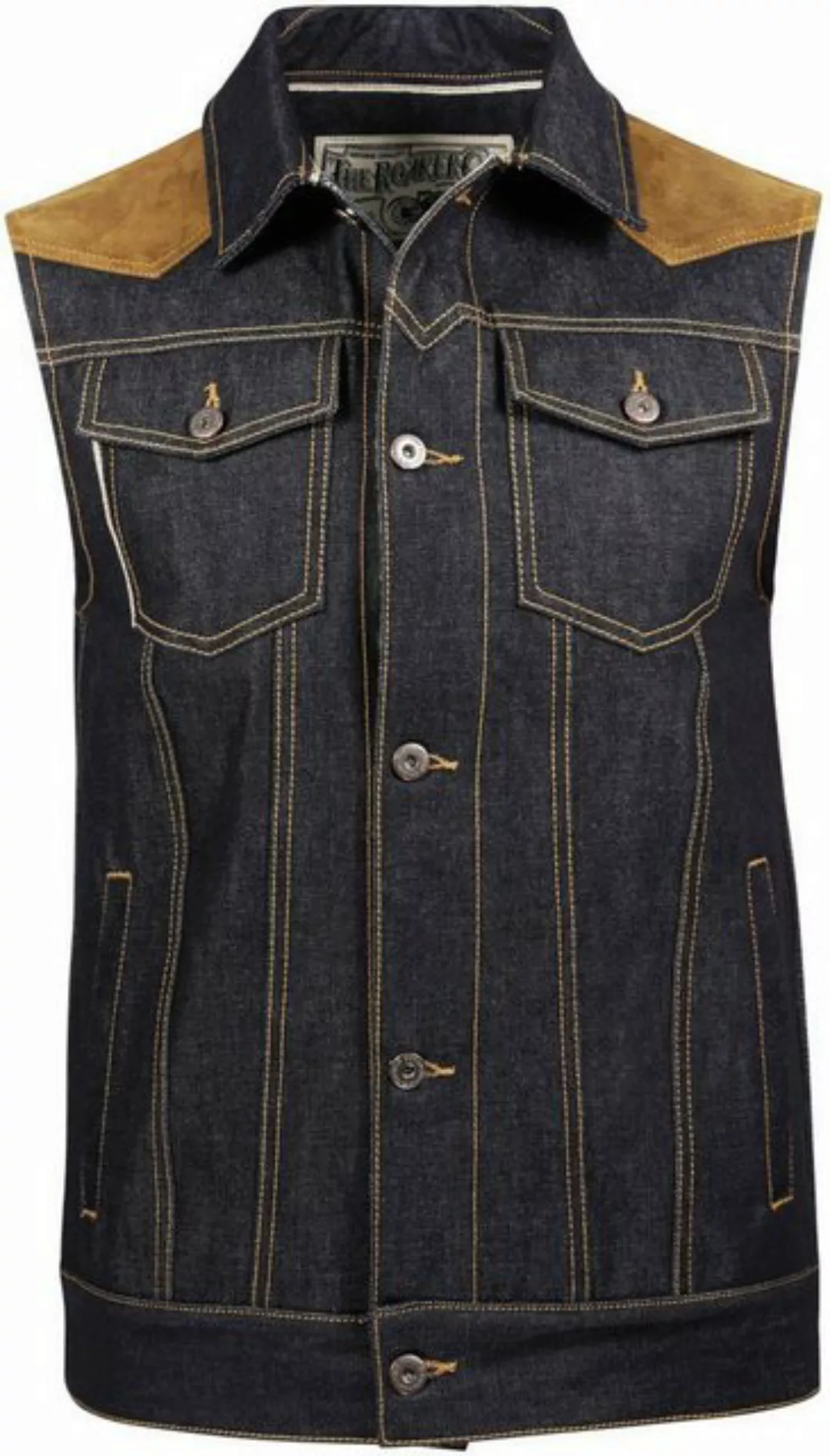 Rokker Allwetterjacke Mixed Vest Denim Weste günstig online kaufen