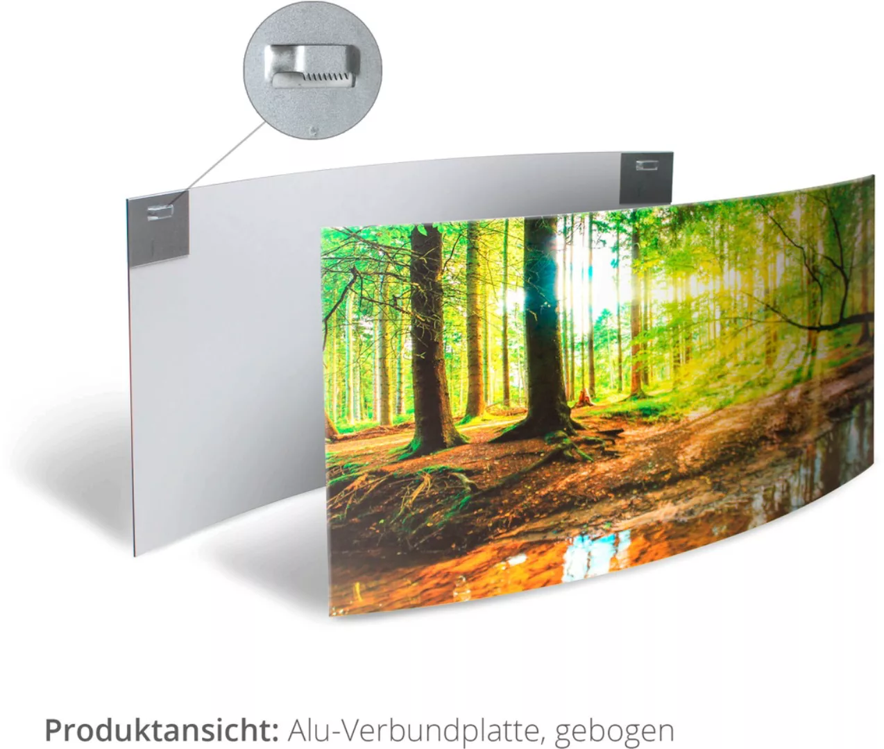 Artland Wandbild "Wasserfall im Wald National Park", Gewässer, (1 St.), 3D günstig online kaufen