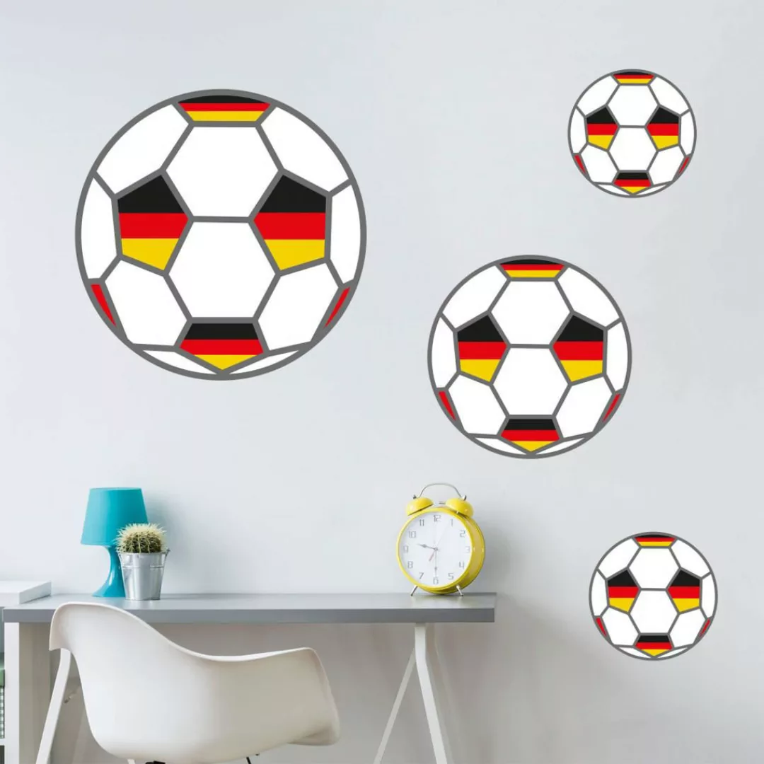 Wall-Art Wandtattoo »Fußball + Deutschland Fahnen«, (1 St.), selbstklebend, günstig online kaufen