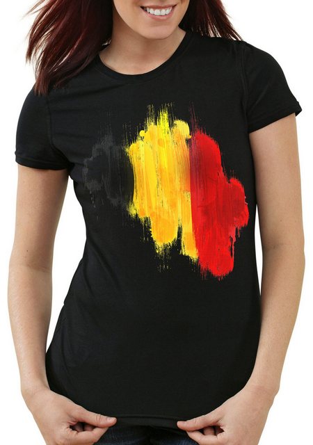 style3 T-Shirt Flagge Belgien Fußball Sport Belgium WM EM Fahne günstig online kaufen