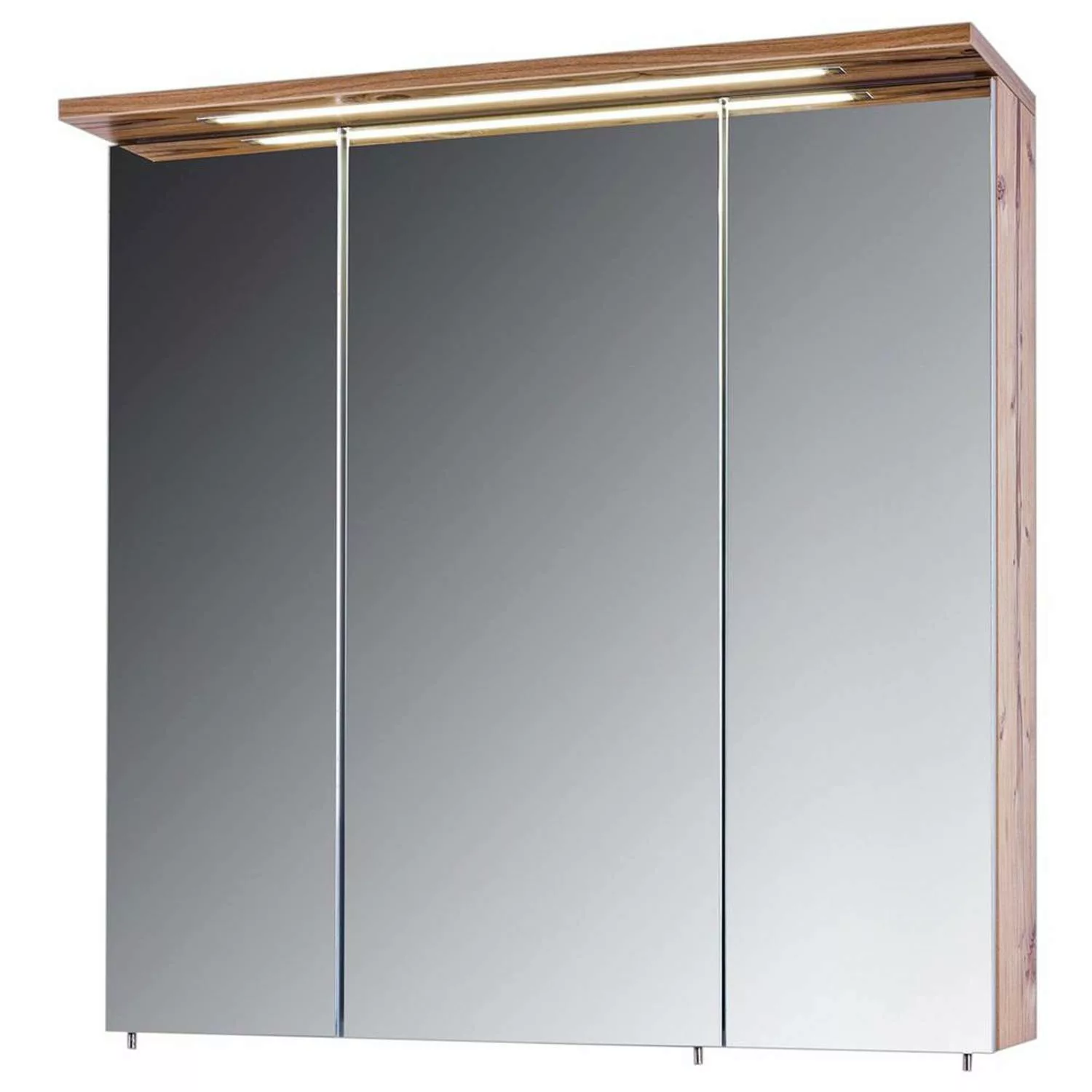 Badezimmer Spiegelschrank mit LED TOULOUSE-04 in silberfichte Nb. B x H x T günstig online kaufen