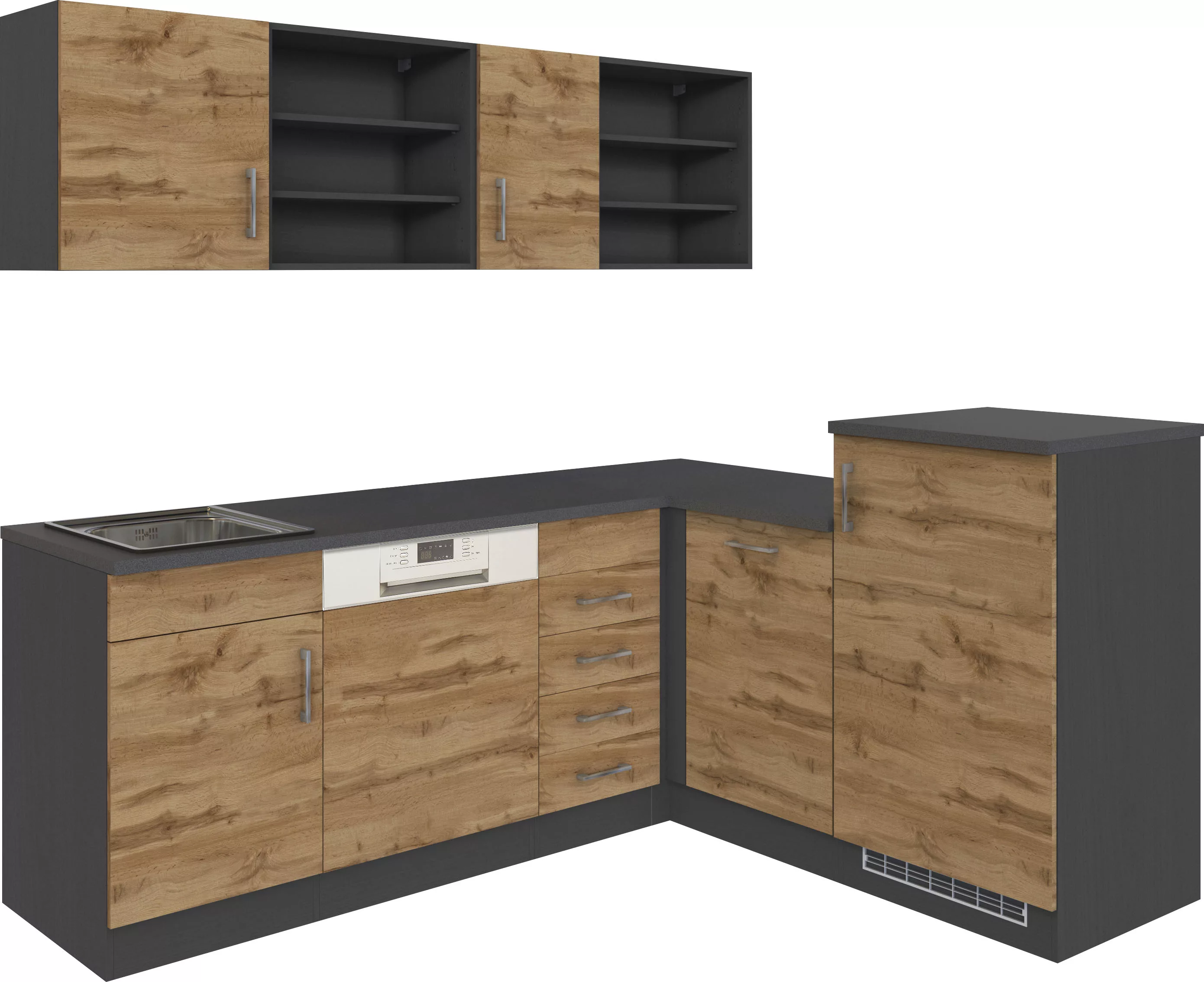 KOCHSTATION Küche "KS-Mali", Stellbreite 210/170 cm, mit E-Geräten günstig online kaufen