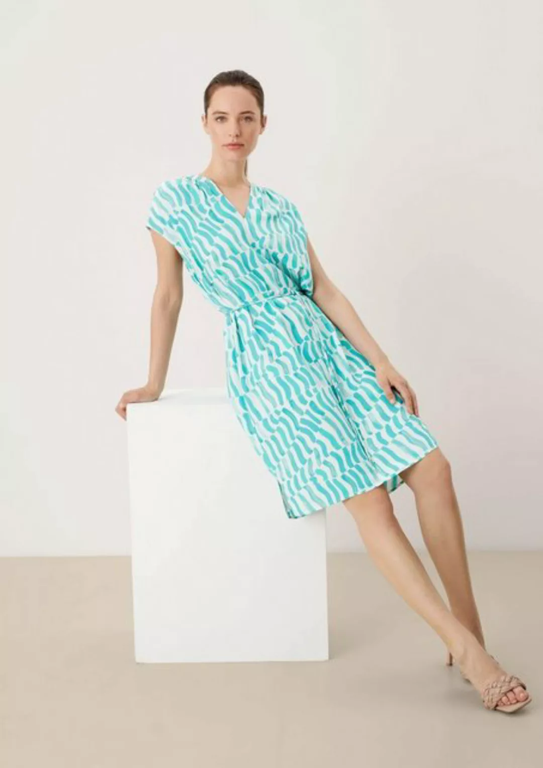 s.Oliver BLACK LABEL Minikleid Kleid mit Allovermuster günstig online kaufen
