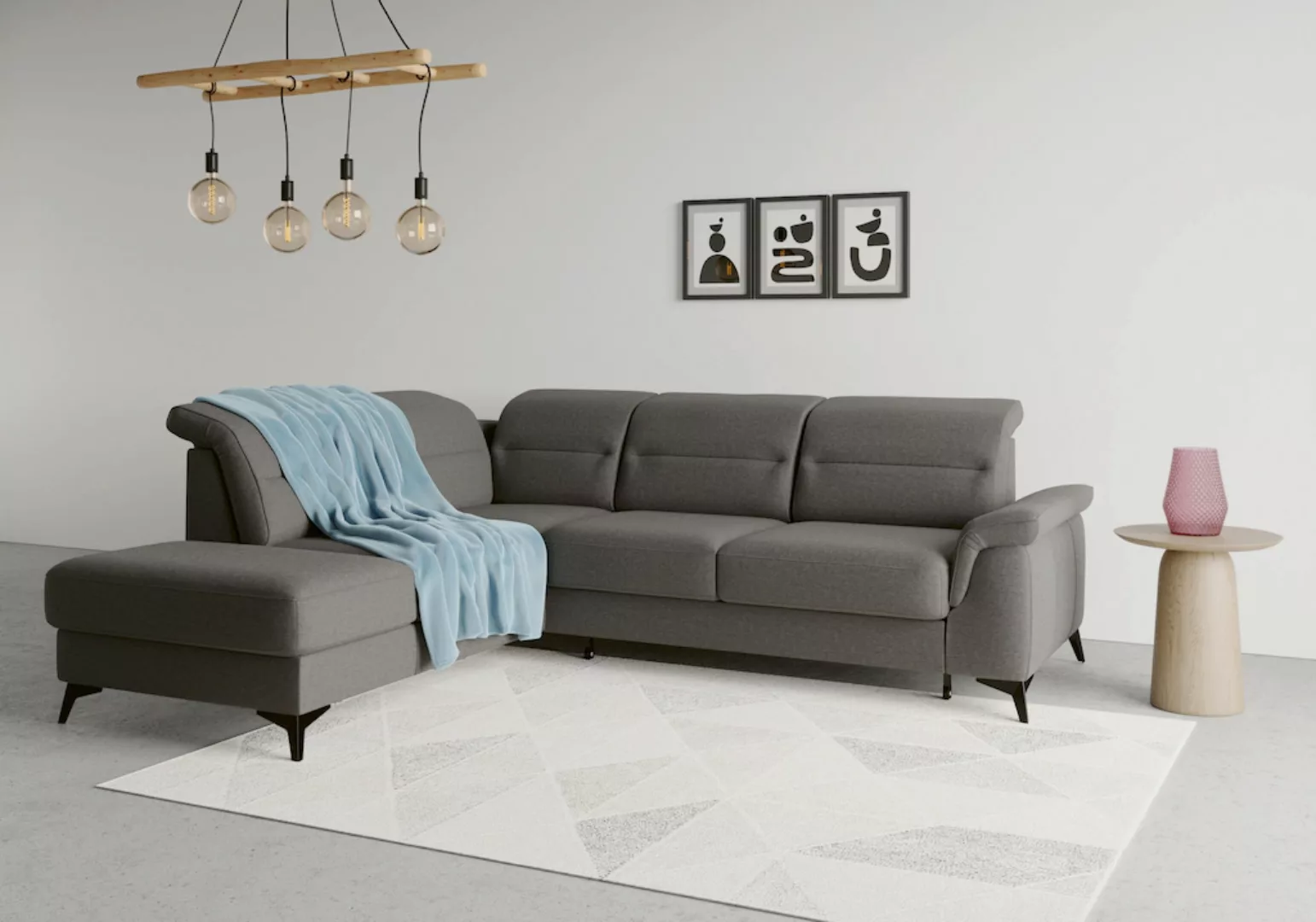 sit&more Ecksofa Sinatra L-Form, mit Ottomane, optional mit Kopfteilverstel günstig online kaufen