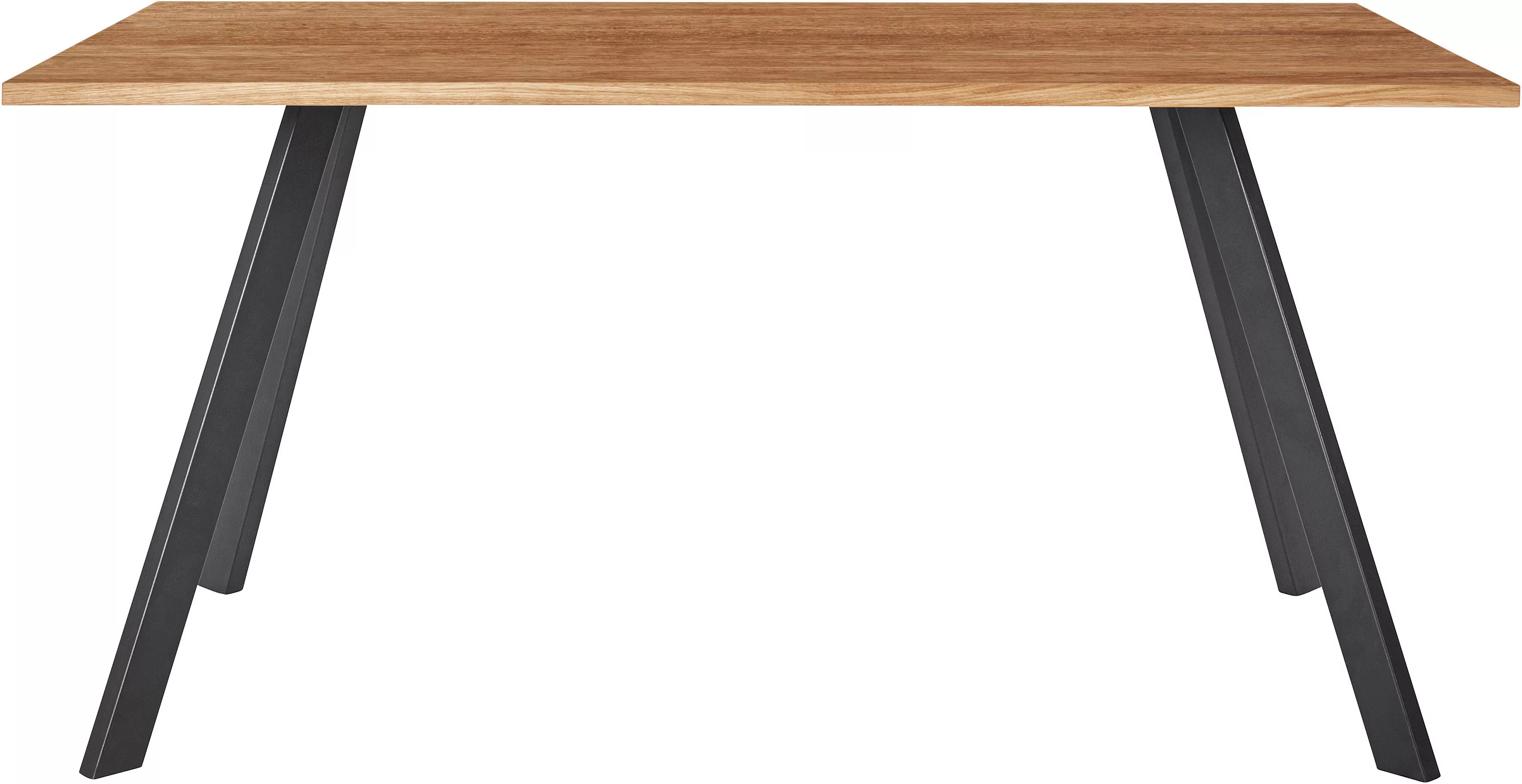 andas Esstisch, Tischplatte aus massiver Eiche, FSC- Massivholz, Gestell au günstig online kaufen